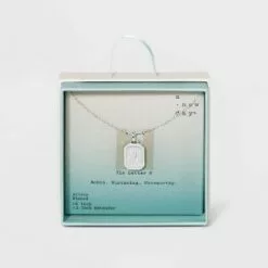 Silver Plated Initial Tag Pendant Necklace - A New Day™ -A New Day popular shop unnamed file 3026