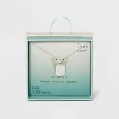 Silver Plated Initial Tag Pendant Necklace - A New Day™ -A New Day popular shop unnamed file 3034