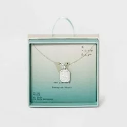 Silver Plated Initial Tag Pendant Necklace - A New Day™ -A New Day popular shop unnamed file 3037
