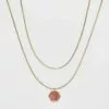 Silver Plated Layered Gold Necklace - A New Day™ Strawberry Quartz 1 Silver Plated Layered Gold Necklace - A New Day™ Strawberry Quartz -A New Day popular shop unnamed file 3069