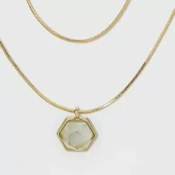 Silver Plated Layered Gold Necklace - A New Day™ Strawberry Quartz 14 Silver Plated Layered Gold Necklace - A New Day™ Strawberry Quartz -A New Day popular shop unnamed file 3073