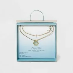 Silver Plated Layered Gold Necklace - A New Day™ Strawberry Quartz 15 Silver Plated Layered Gold Necklace - A New Day™ Strawberry Quartz -A New Day popular shop unnamed file 3074