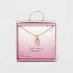 Silver Plated Rose Quartz Pendant Necklace - A New Day™ Gold 9 Silver Plated Rose Quartz Pendant Necklace - A New Day™ Gold -A New Day popular shop unnamed file 3080