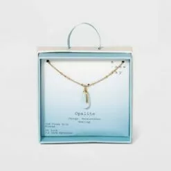 Silver Plated Opalite Pendant Necklace - A New Day™ Gold -A New Day popular shop unnamed file 3084