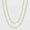Silver Plated Gold Dipped Link Chain Duo Necklace - A New Day™ Worn Gold -A New Day popular shop unnamed file 3098