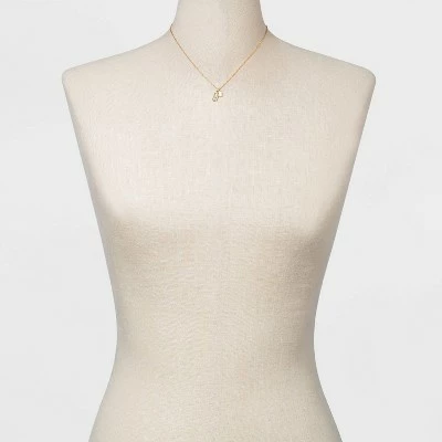 Stone and Square Charm Pendant Necklace - A New Day™ Gold 3 Stone and Square Charm Pendant Necklace - A New Day™ Gold