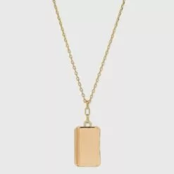 Solid Rectangle Statement Necklace - A New Day™ Gold -A New Day popular shop unnamed file 3142