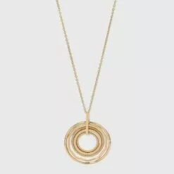 Multi Ring Pendant Statement Necklace - A New Day™ Gold -A New Day popular shop unnamed file 3145