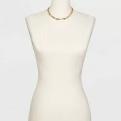 Gold Curb Chain Necklace - A New Day™ Gold