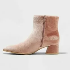 Women's Delilah Heeled Ankle Boots - A New Day™ Blush