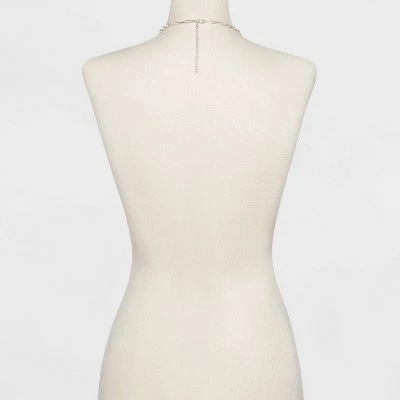 Hammered Ring and Disc Statement Necklace - A New Day™ Silver 4 Hammered Ring and Disc Statement Necklace - A New Day™ Silver - Image 2