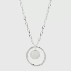 Hammered Ring and Disc Statement Necklace - A New Day™ Silver 7 Hammered Ring and Disc Statement Necklace - A New Day™ Silver -A New Day popular shop unnamed file 3172