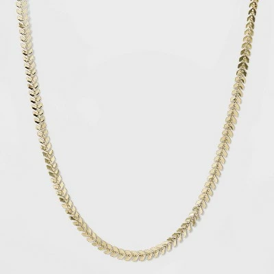 Fishbone Chain Necklace - A New Day™ Gold 5 Fishbone Chain Necklace - A New Day™ Gold - Image 3