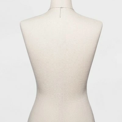 Silver Plated Cubic Zirconia Triple Bezel Faux Layered Chain Necklace - A New Day™ Silver 4 Silver Plated Cubic Zirconia Triple Bezel Faux Layered Chain Necklace - A New Day™ Silver - Image 2