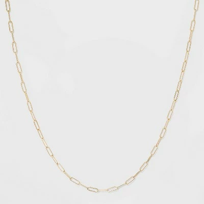 Paper Clip Chain Short Necklace - A New Day™ Gold 5 Paper Clip Chain Short Necklace - A New Day™ Gold - Image 3