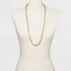 Long Metal Chain Link Necklace - A New Day™ Gold