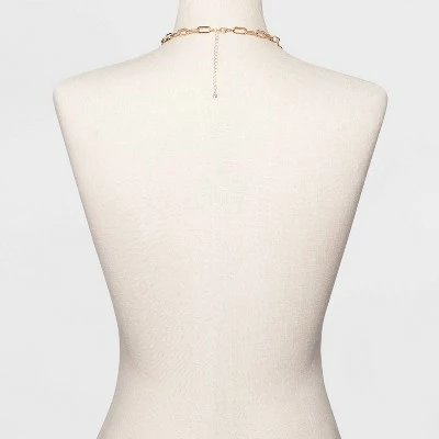 Linked Chain and Discs Long Necklace - A New Day™ Gold 4 Linked Chain and Discs Long Necklace - A New Day™ Gold - Image 2