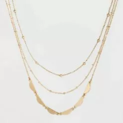 Three Row Layered Necklace - A New Day™ Gold -A New Day popular shop unnamed file 3236