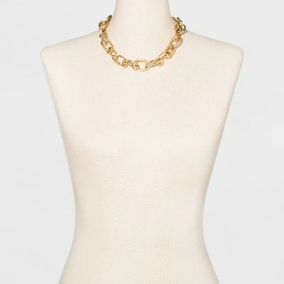 Thick Chain Link Necklace - A New Day™ Gold 3 Thick Chain Link Necklace - A New Day™ Gold