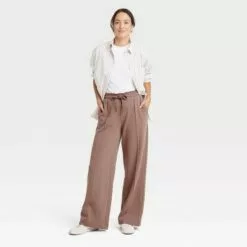 Women's High-Rise Wide Leg Fleece Pants - A New Day™ -A New Day popular shop unnamed file 3333