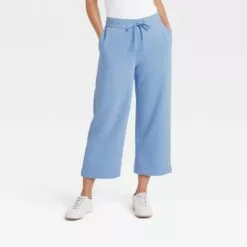 Women's High-Rise Cropped Wide Leg Fleece Pants - A New Day™ -A New Day popular shop unnamed file 3374