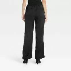 Women's High-Rise Wide Leg Satin Pull-On Pants - A New Day™