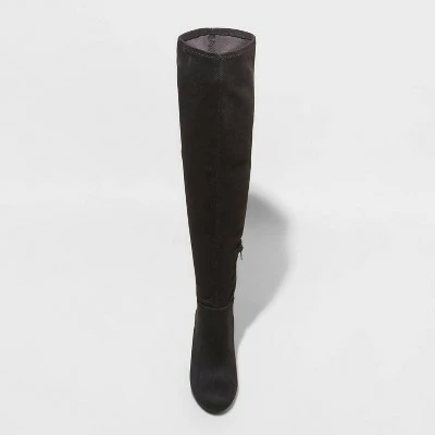 Women's Tonya Heeled Over the Knee Boots - A New Day™ Taupe 4 Women's Tonya Heeled Over the Knee Boots - A New Day™ Taupe - Image 2