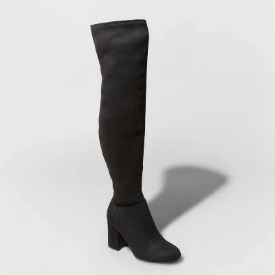 Women's Tonya Heeled Over the Knee Boots - A New Day™ Taupe 6 Women's Tonya Heeled Over the Knee Boots - A New Day™ Taupe - Image 4