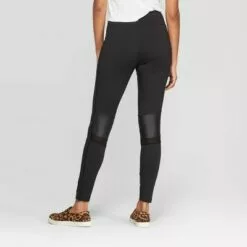 Women's High Waist Moto Leggings - A New Day™ Black
