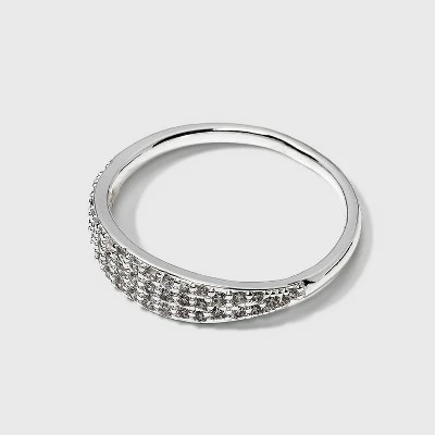 Silver Plated Cubic Zirconia Ring - A New Day™ 6 Silver Plated Cubic Zirconia Ring - A New Day™ - Image 4
