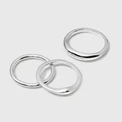 Silver Plated Band Ring Set - A New Day™ -A New Day popular shop unnamed file 3508