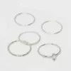 Clear Stone and Four Thin Ring Set - A New Day™ Silver -A New Day popular shop unnamed file 3542