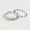 Silver Plated 3 Band Ring Set With Cubic Zirconia - A New Day™ Silver/Clear -A New Day popular shop unnamed file 3545