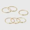 Clear Stone Set of Six Rings - A New Day™ Gold/Clear -A New Day popular shop unnamed file 3556