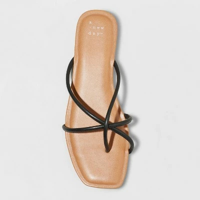 Women's Alessandra Strappy Toe Loop Sandals - A New Day™ White 4 Women's Alessandra Strappy Toe Loop Sandals - A New Day™ White - Image 2