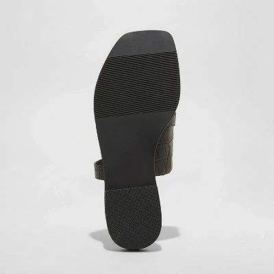 Women's Marilyn Toe Loop Slide Sandals - A New Day™ Black 5 Women's Marilyn Toe Loop Slide Sandals - A New Day™ Black - Image 3