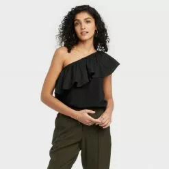 Women's One Shoulder Ruffle Top - A New Day™ -A New Day popular shop unnamed file 3730