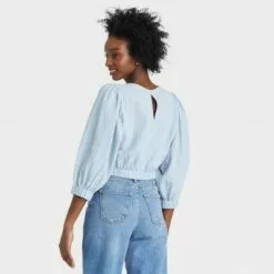 Women's 3/4 Sleeve Bubble Hem Top - A New Dayâ„¢