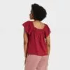 Women's Ruffle Short Sleeve Smocked Top - A New Day™ -A New Day popular shop unnamed file 3764