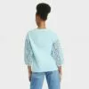 Women's Long Sleeve Round Neck Eyelet Top - A New Day™ -A New Day popular shop unnamed file 3811
