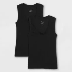 Women's Slim Fit 2pk Bundle Tank Top - A New Day™ -A New Day popular shop unnamed file 3853