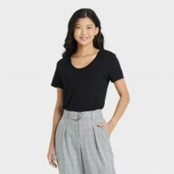 Women's Short Sleeve Scoop Neck Slim Fit 2pk Bundle T-Shirt - A New Day™