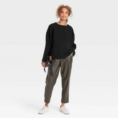 Women's Long Sleeve Ottoman T-Shirt - A New Day™ 4 Women's Long Sleeve Ottoman T-Shirt - A New Day™ - Image 2