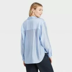 Women's Long Sleeve Button-Down Boyfriend Shirt - A New Dayâ„¢