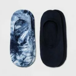 Women's Tie-Dye Cotton Jersey 2pk Liner Socks - A New Day™ Navy 4-10 -A New Day popular shop unnamed file 4038