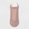 Women's Ribbed Nylon 2pk Liner Socks - A New Day™ Pink/Beige 4-10