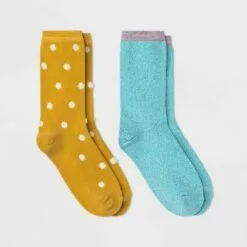Women's 2pk Polka Dot and Soft Shimmer Crew Socks - A New Day™ 4-10 Purple/green 13 Women's 2pk Polka Dot and Soft Shimmer Crew Socks - A New Day™ 4-10 Purple/green -A New Day popular shop unnamed file 4098