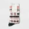 Women's Fair Isle Double Lined Cozy Crew Socks - A New Day™ Pink/Heather Gray 4-10 -A New Day popular shop unnamed file 4106