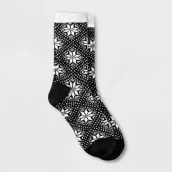 Women's Snowfall Double Lined Cozy Crew Socks - A New Day™ 4-10 Black -A New Day popular shop unnamed file 4136