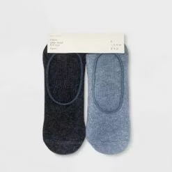Women's 6pk Liner Socks - A New Day™ 4-10 Navy/denim Heather/white/gray